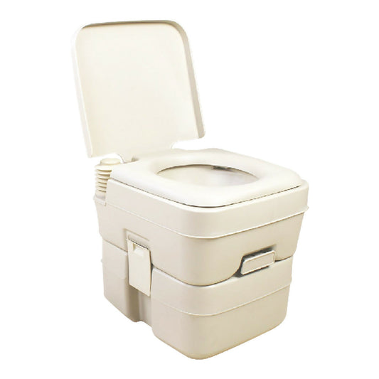 Portable Toilet Camping Toilet 20L with Piston Pump & T-Type 3 Way Flush Nozzle - Model -generic