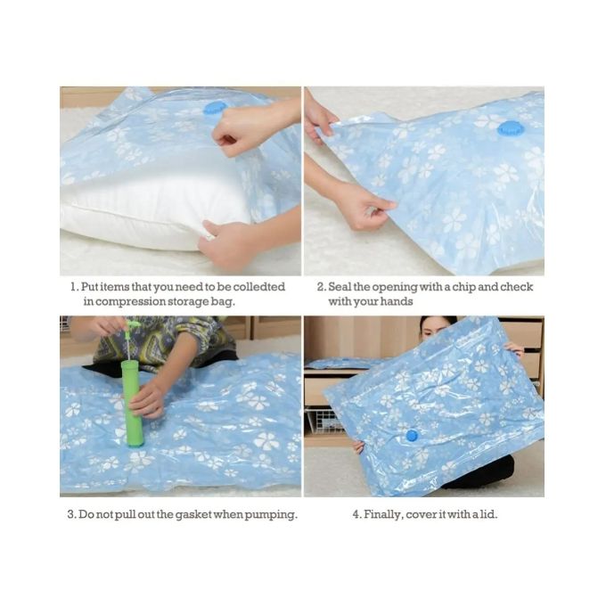 11-Piece Vacuum Compression Storage Bags Set with Pump