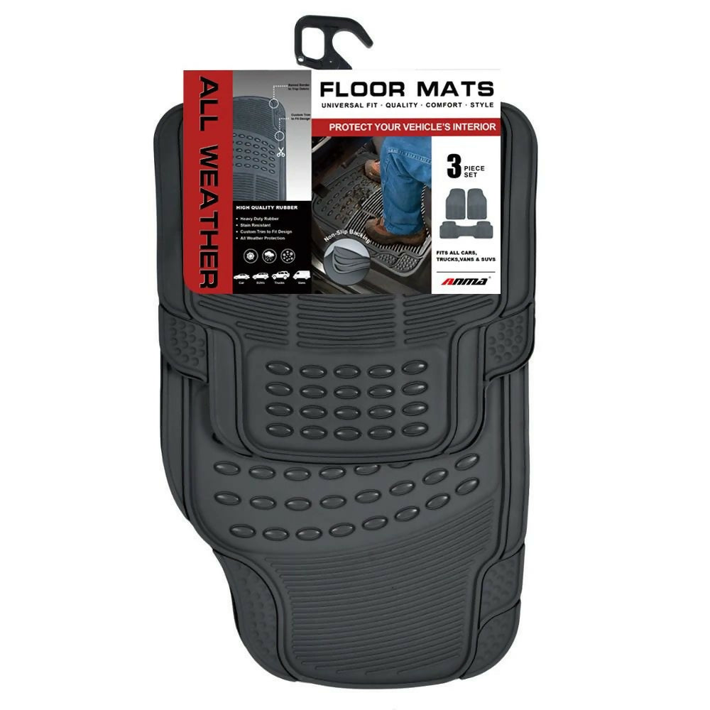 Automotive Car Floor Mats - Heavy-Duty Rubber Floor Mats for Cars