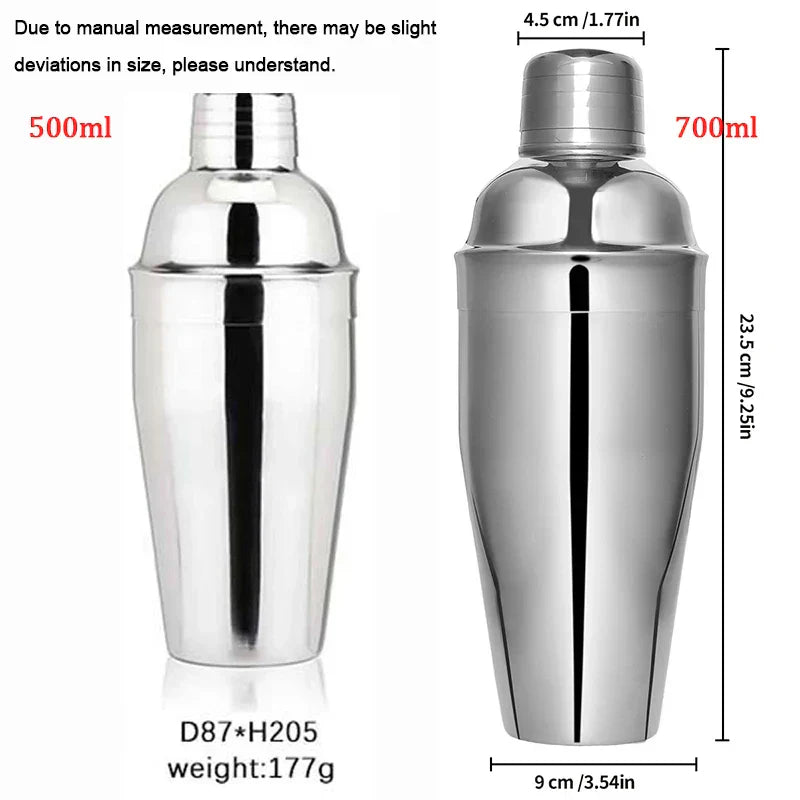 Steel Cocktail Shaker – 550ml & 750ml