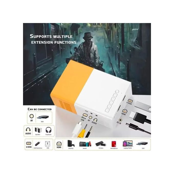 1080P Portable Mini Projector – LED Home Projector YG300