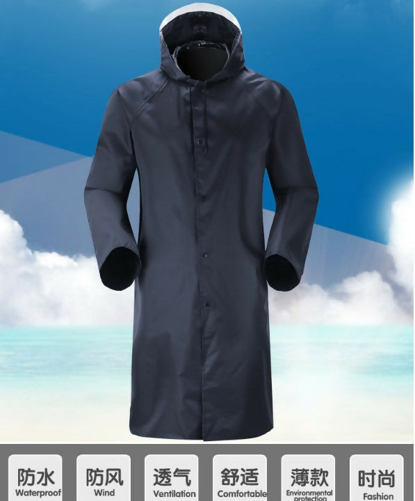 Unisex Adult Raincoat with Cap – Waterproof Full-Body Coverage for Heavy Rain, Outdoor Work, Travel & Biking