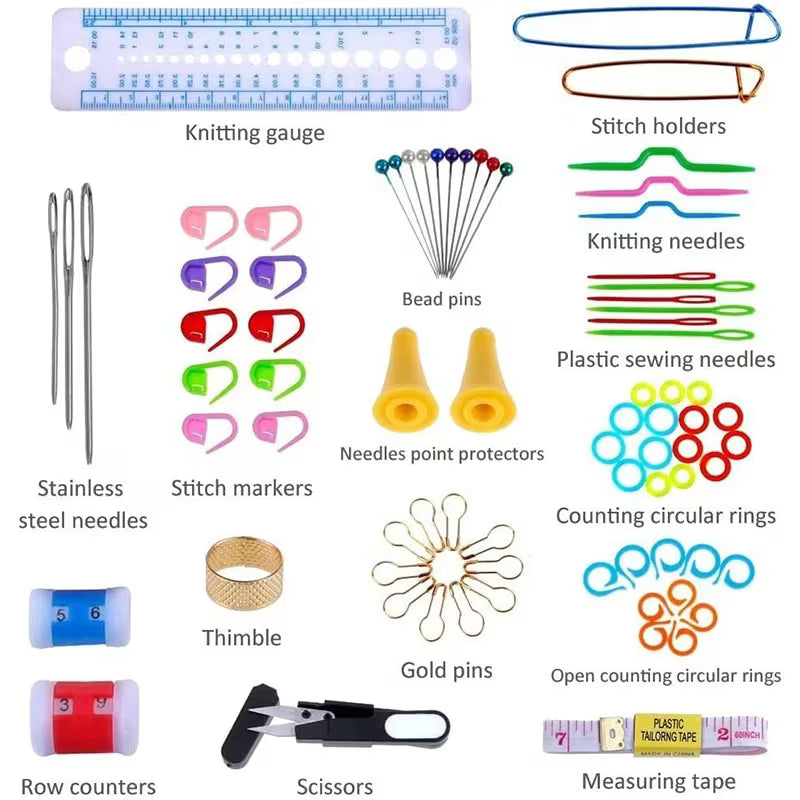 100pc Knitting and Crochet Kit