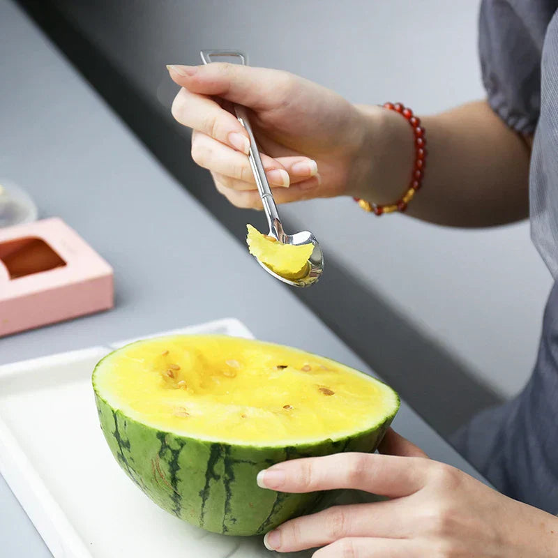 2pc Spade Shaped Dessert Spoon Set