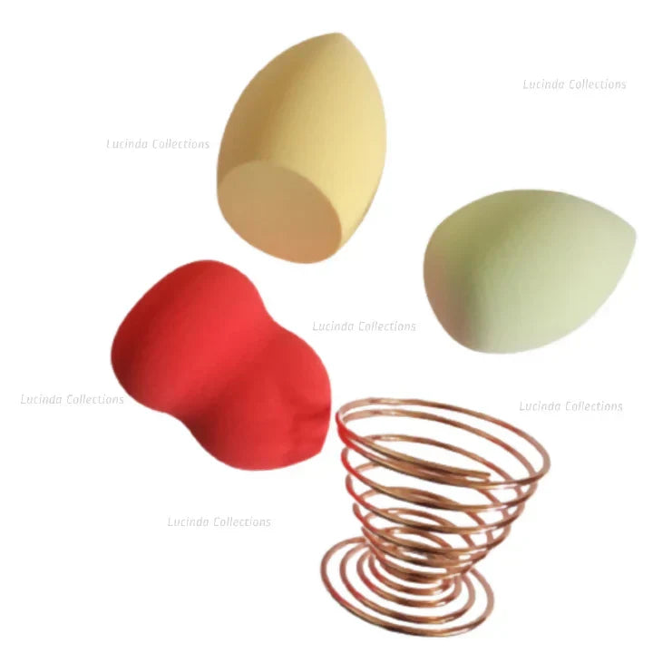 Makeup Puffs Sponge With Holder Stand
