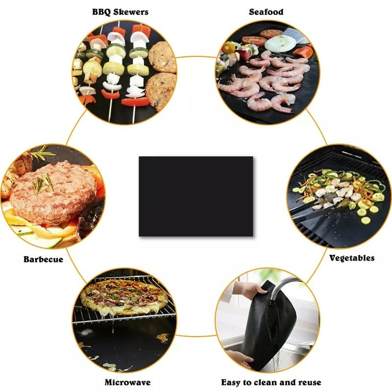 Non stick BBQ grill mats