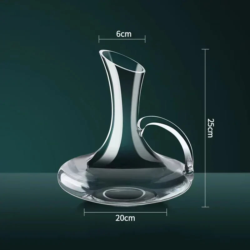 1.8L Glass Wine Carafe with Handle