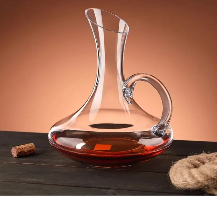 1.8L Glass Wine Carafe with Handle