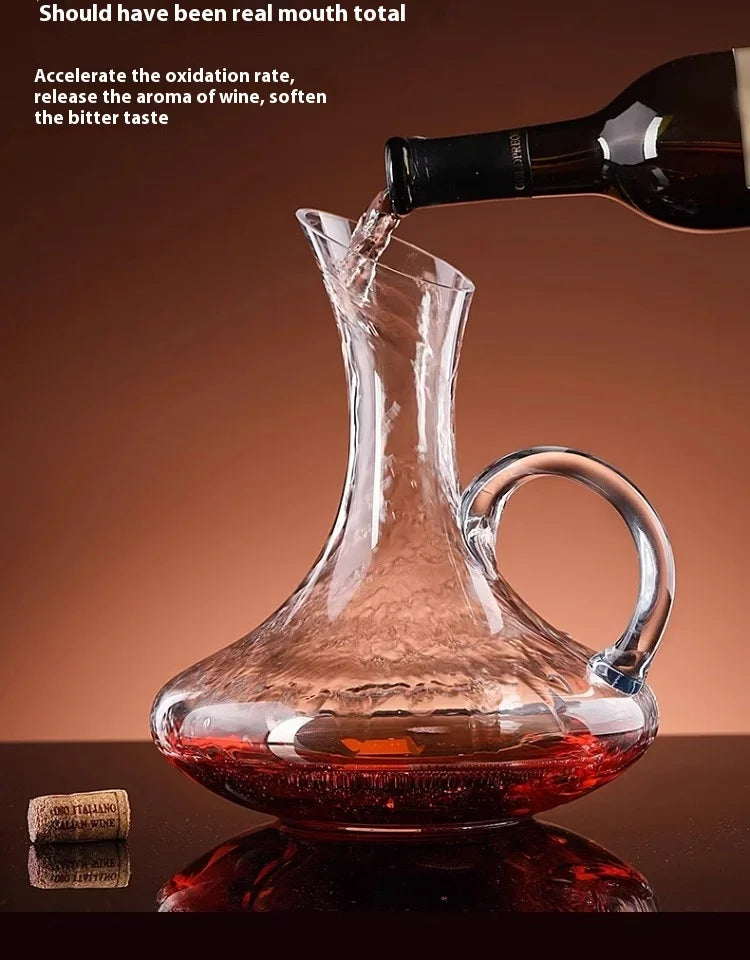 1.8L Glass Wine Carafe with Handle