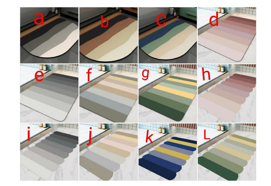 Absorbent nordic bathroom mats