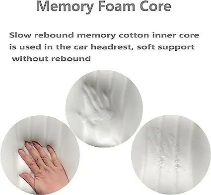 Memory Foam Car Headrest Suede Pillow
