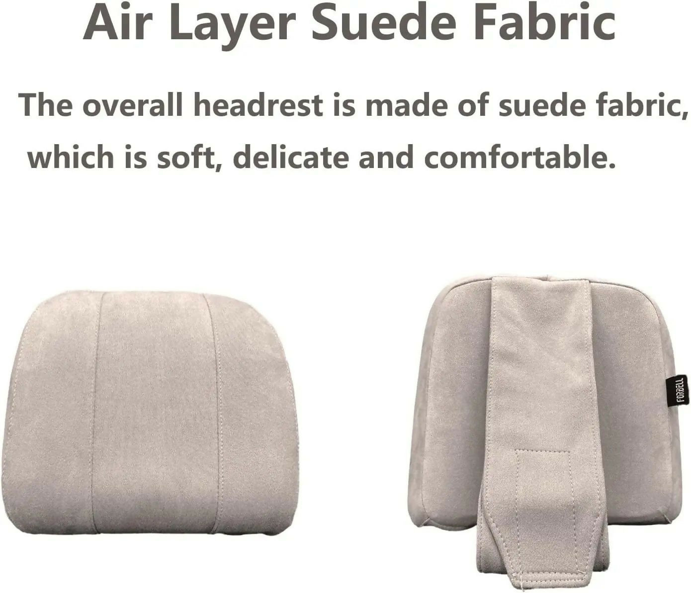 Memory Foam Car Headrest Suede Pillow