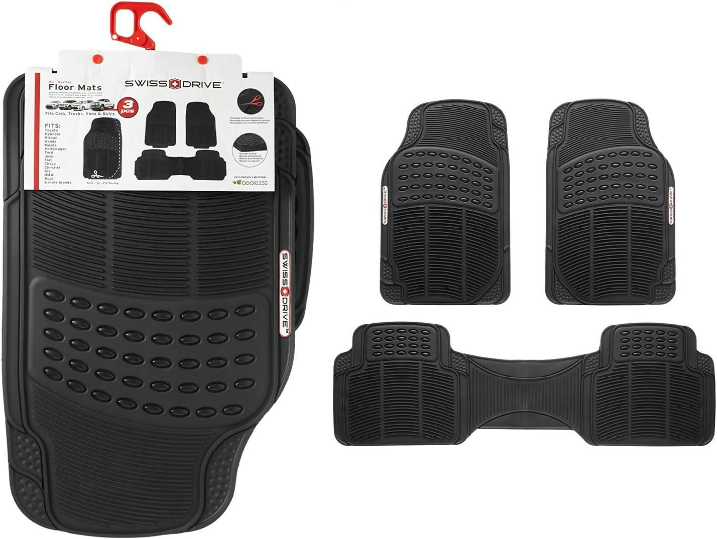 Automotive Car Floor Mats - Heavy-Duty Rubber Floor Mats for Cars