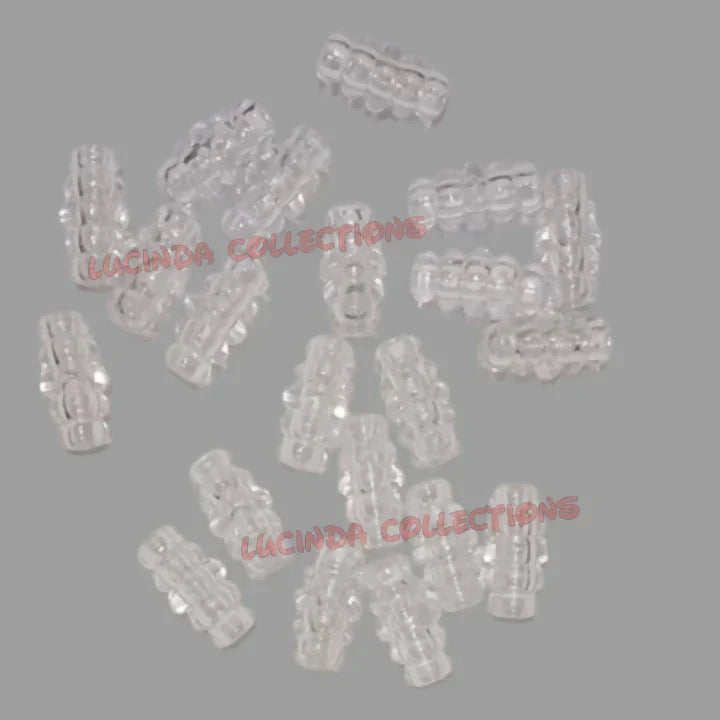 150+ Pcs Clear & Transparent Hair Braids Beads